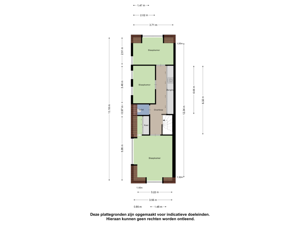 Bekijk plattegrond van Eerste Verdieping van Doornseweg 39