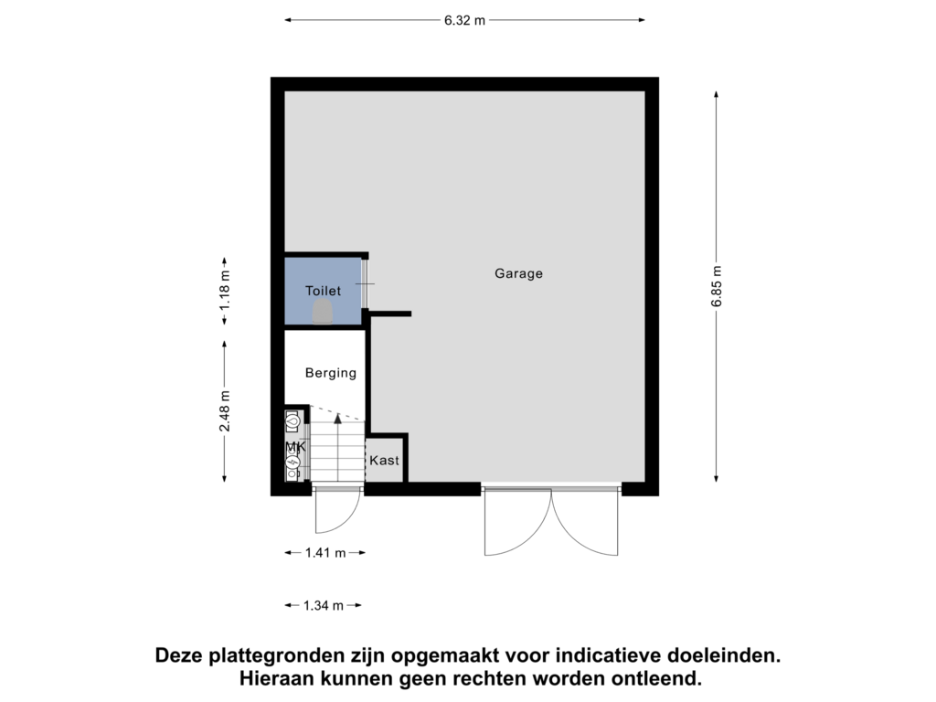 Bekijk plattegrond van Bijgebouw van Doornseweg 39