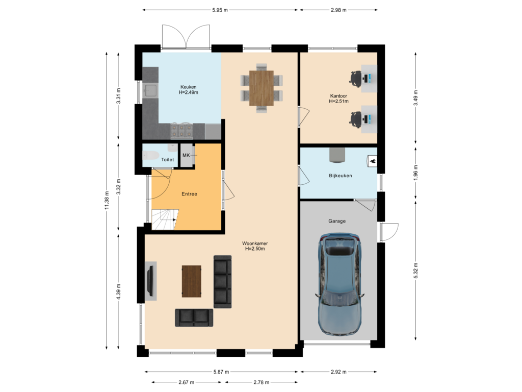 View floorplan of Begane grond of Pastoor Ermenstraat 1