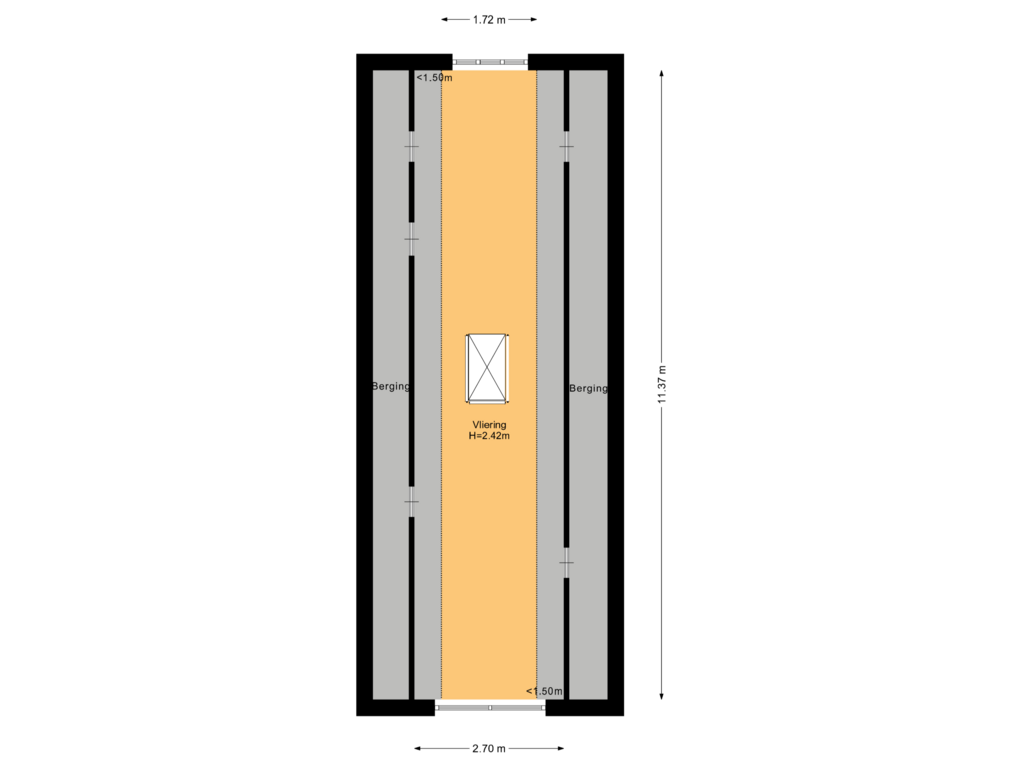 View floorplan of Tweede verdieping of Pastoor Ermenstraat 1