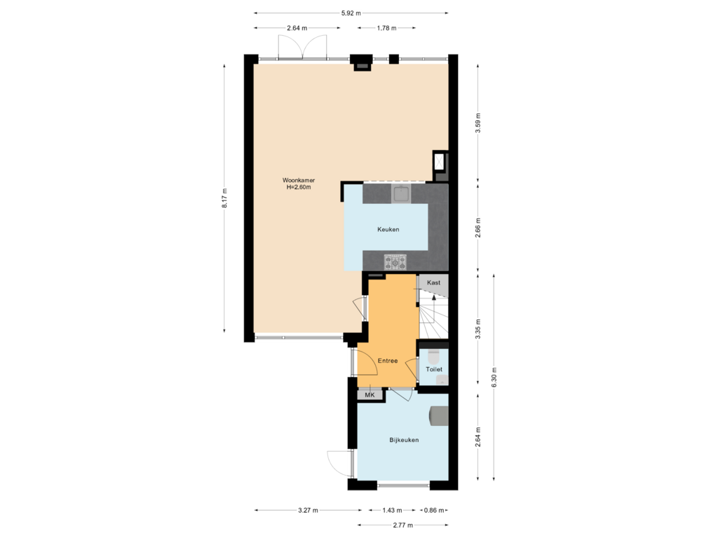 View floorplan of Begane Grond of Onyx 52