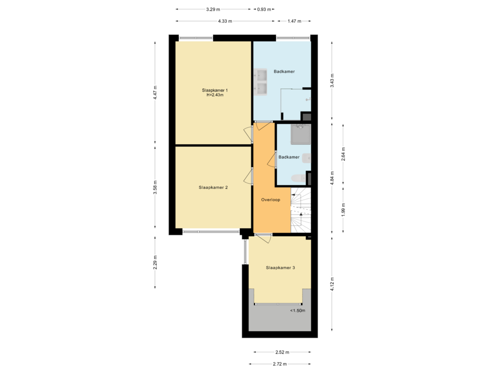 View floorplan of Eerste Verdieping of Onyx 52