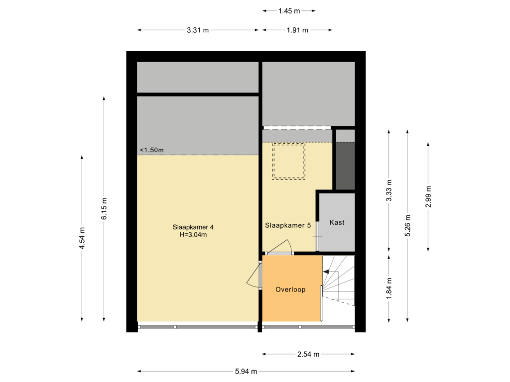 View floorplan of Tweede Verdieping of Onyx 52