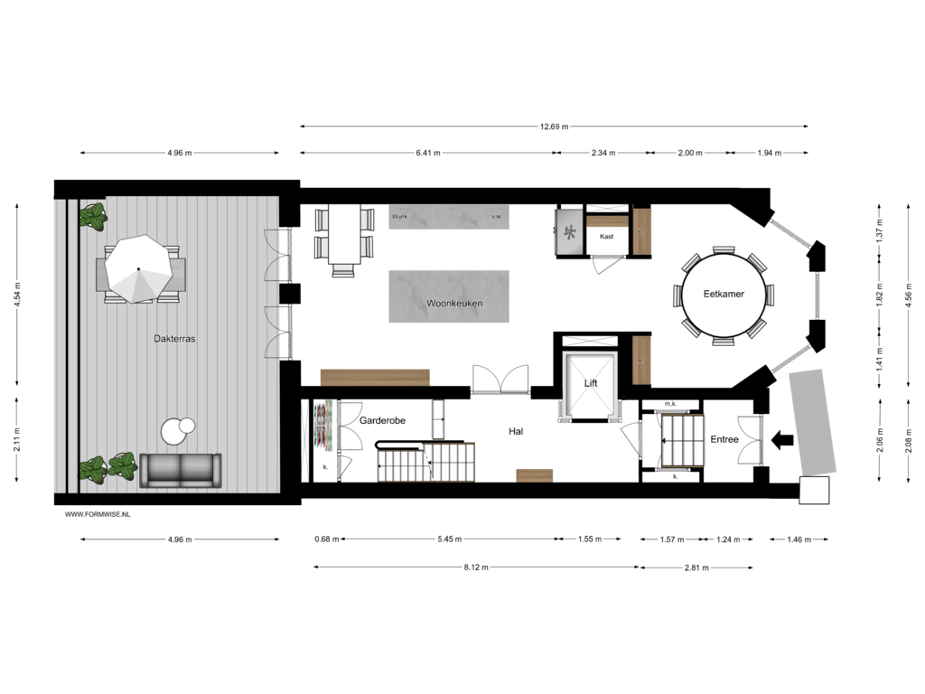 Bekijk plattegrond van Beletage van Vossiusstraat 55