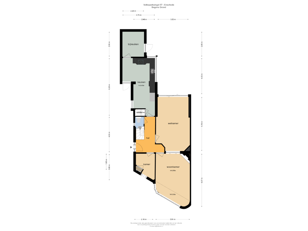 Bekijk plattegrond van Begane Grond van Volksparksingel 57