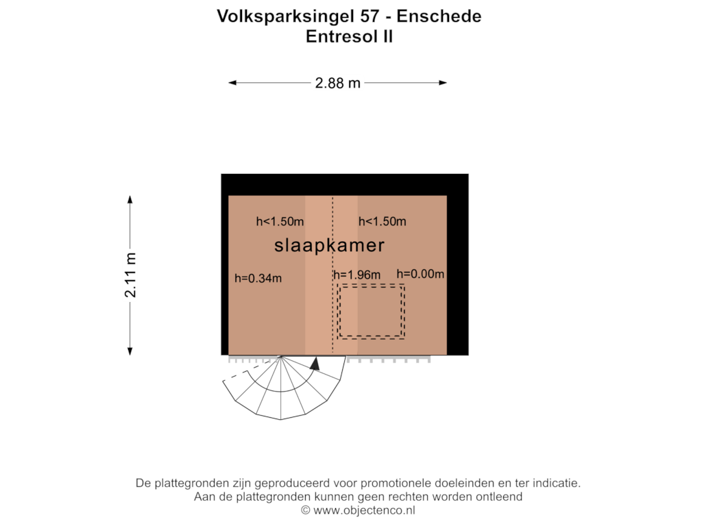 Bekijk plattegrond van Entresol II van Volksparksingel 57