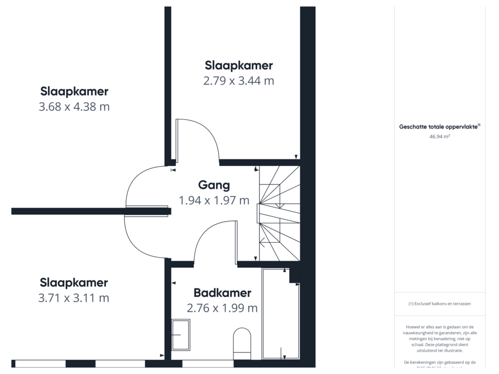 Bekijk plattegrond van 1e Verdieping van Leeghwaterstraat 29