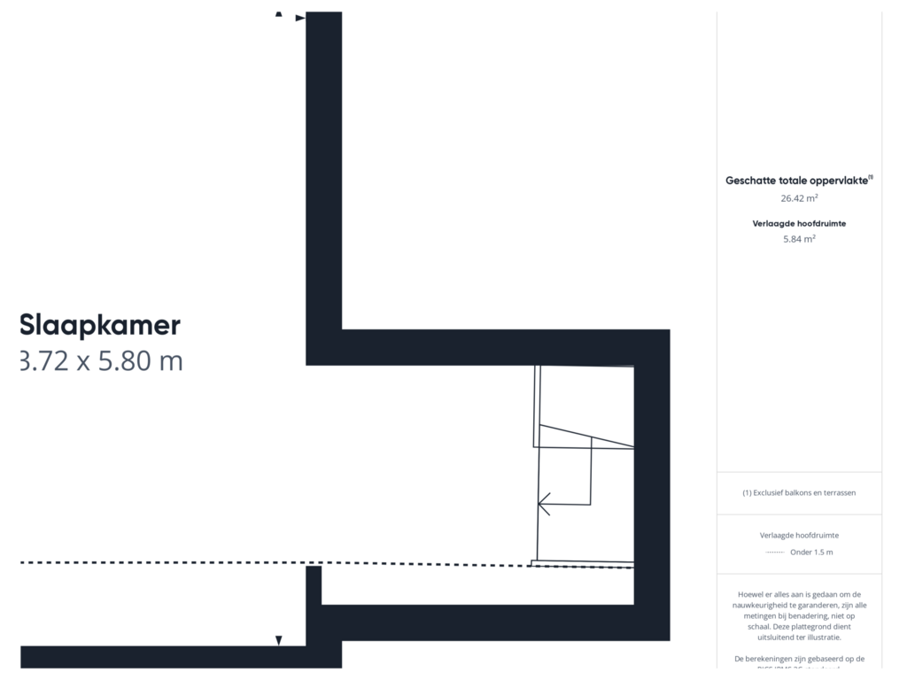 Bekijk plattegrond van 2e Verdieping van Leeghwaterstraat 29