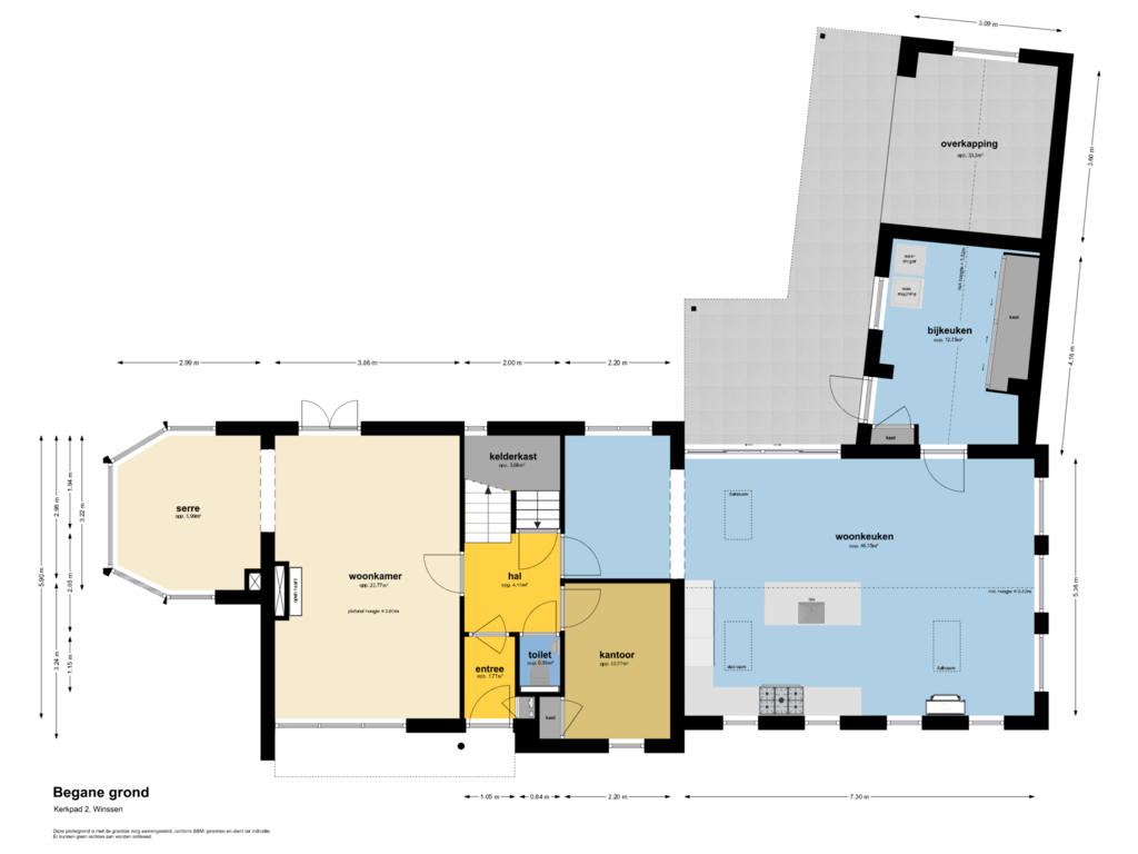 View floorplan of begane grond of Kerkpad 2