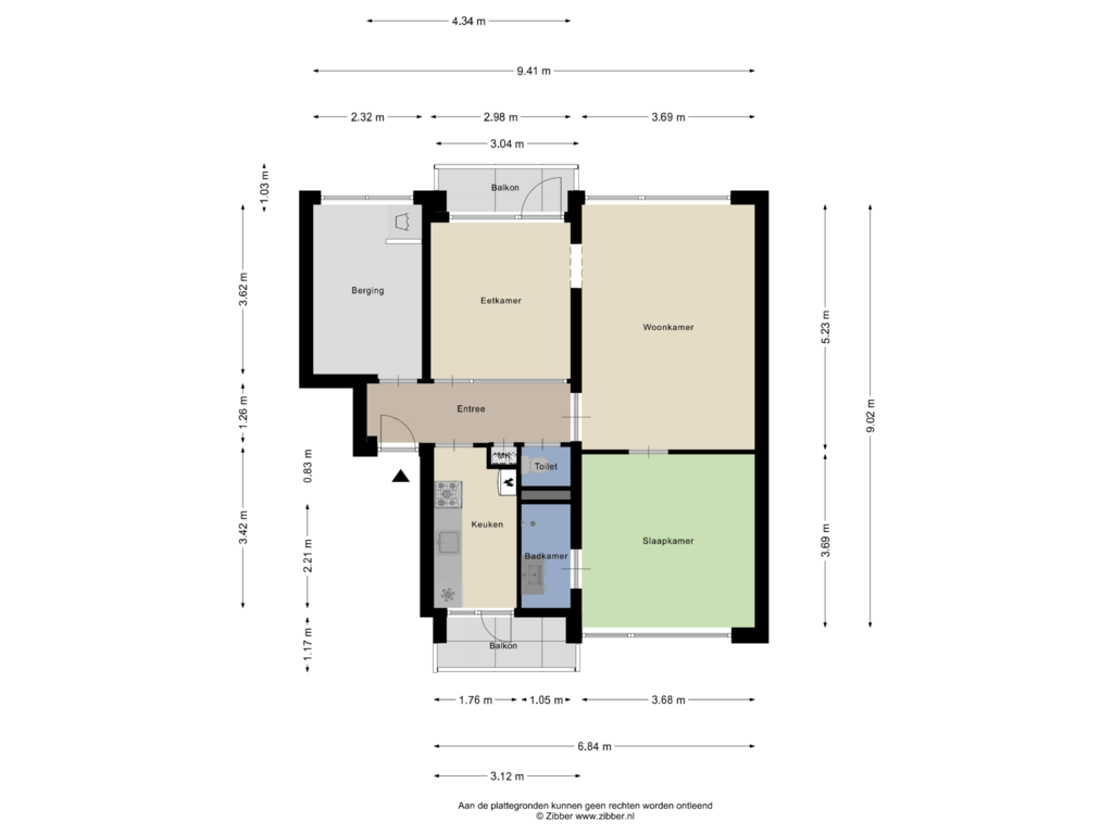 Bekijk plattegrond van Appartement van Jan Steenlaan 16