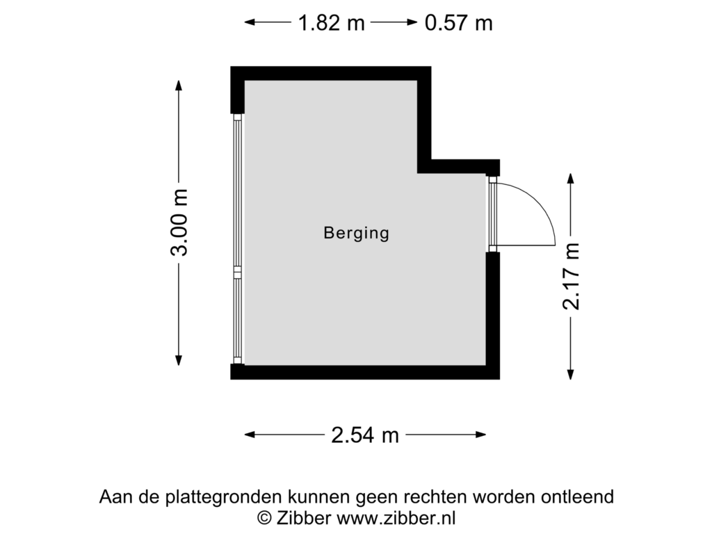 Bekijk plattegrond van Berging van Jan Steenlaan 16