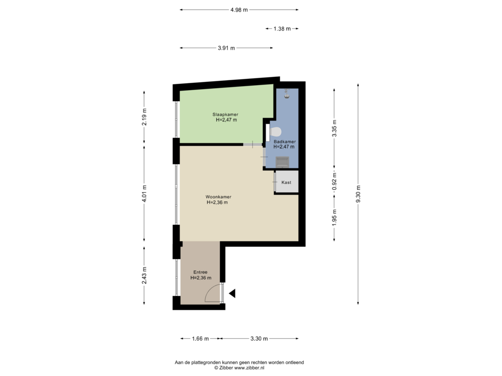 View floorplan of Appartement of Fluwelensingel 59-G