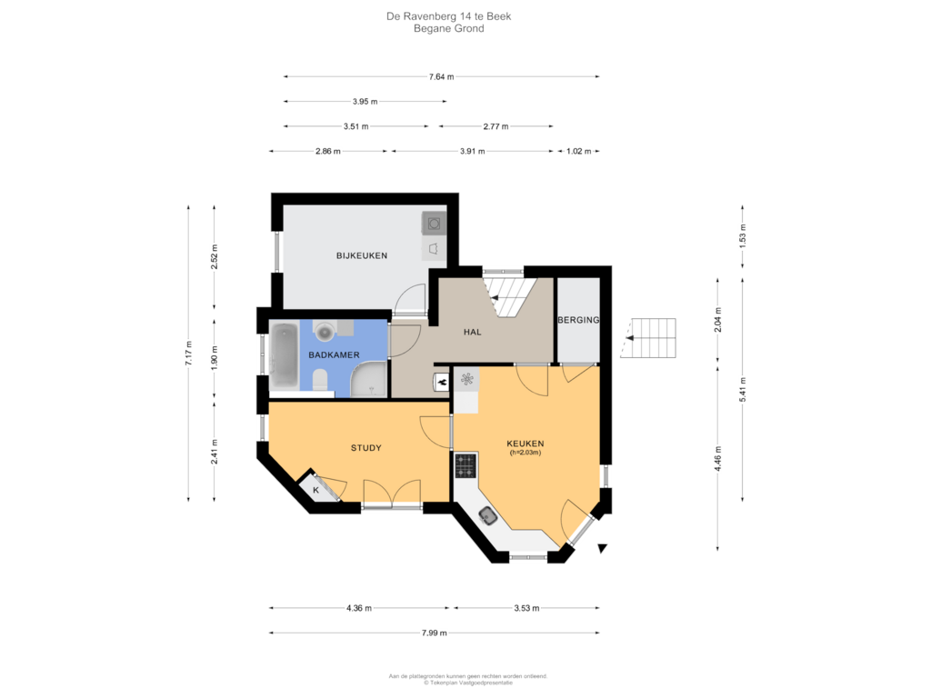 View floorplan of Begane Grond of De Ravenberg 14