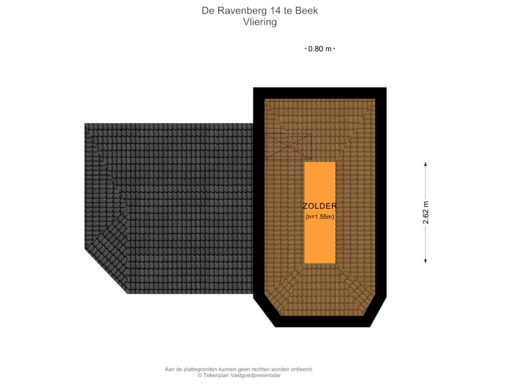 View floorplan of Vliering of De Ravenberg 14