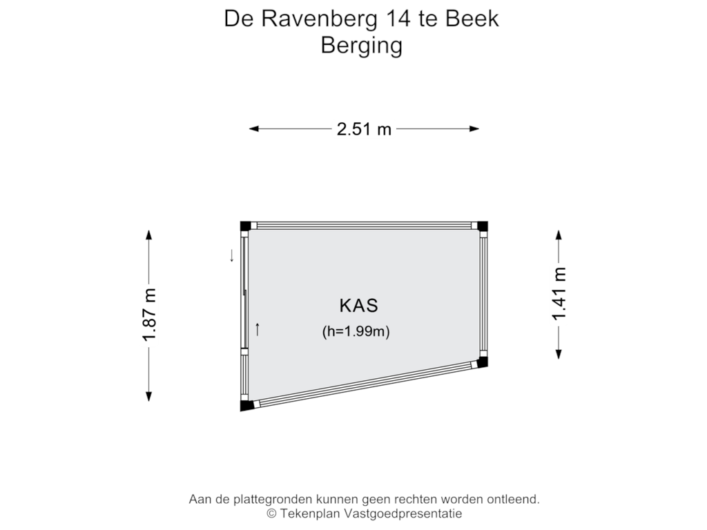 View floorplan of Kas of De Ravenberg 14