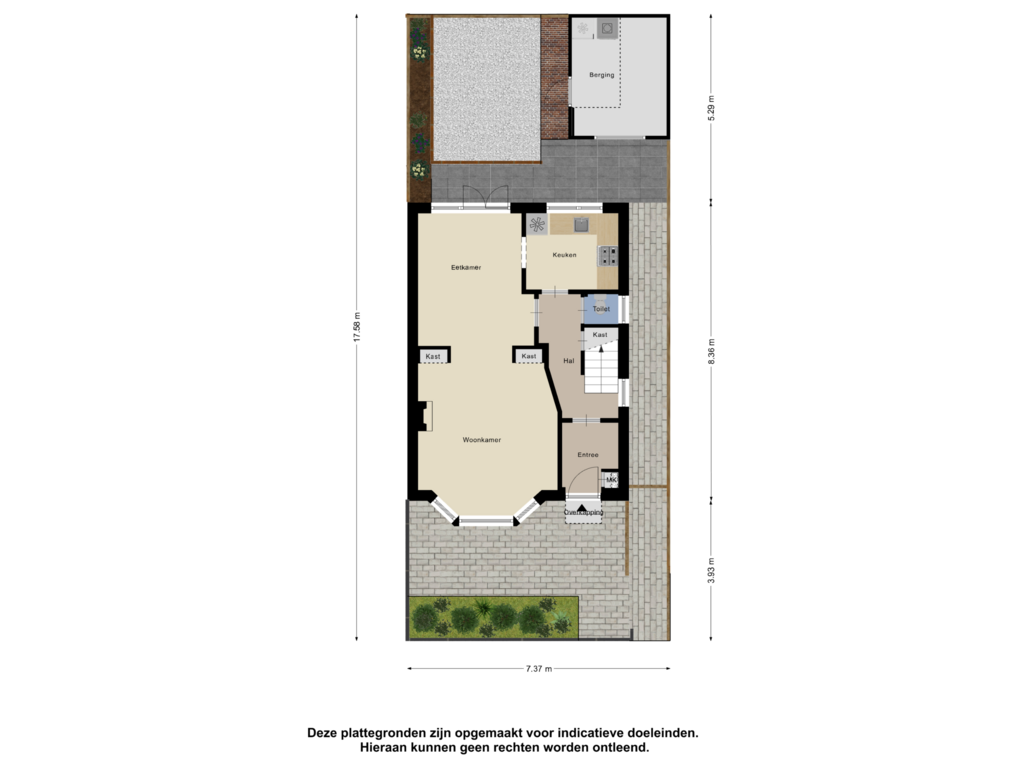 Bekijk plattegrond van Begane Grond Tuin van Rozensteinstraat 2-D