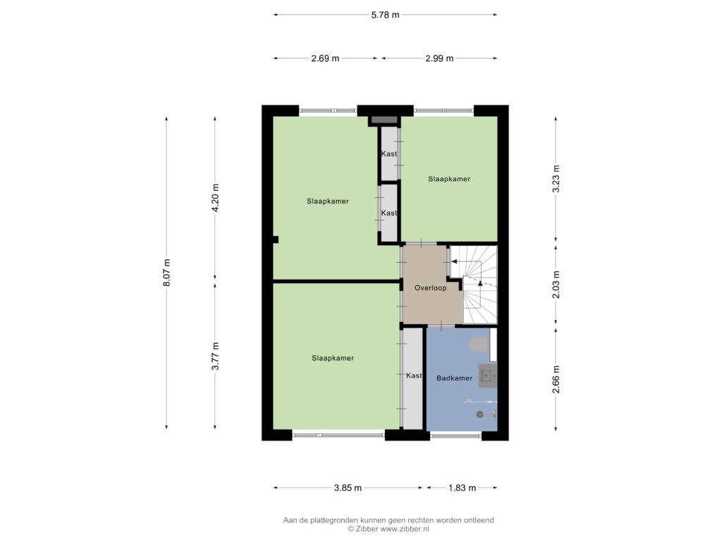 Bekijk plattegrond van Eerste Verdieping van Klein Doesburg 12