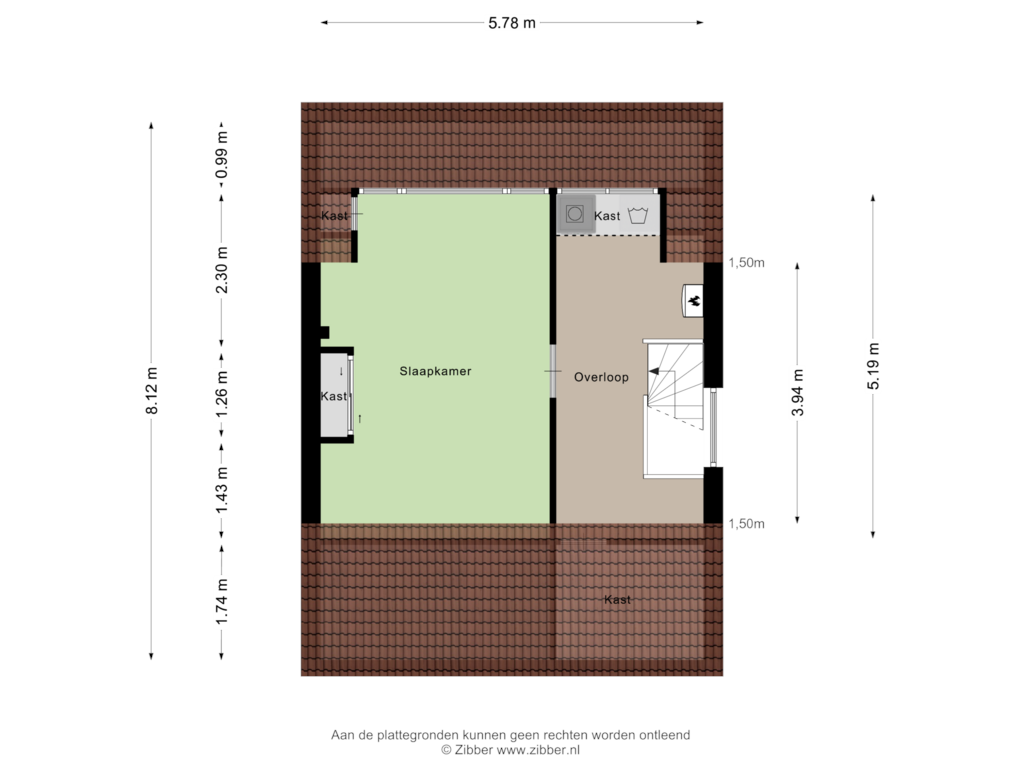 Bekijk plattegrond van Tweede Verdieping van Klein Doesburg 12