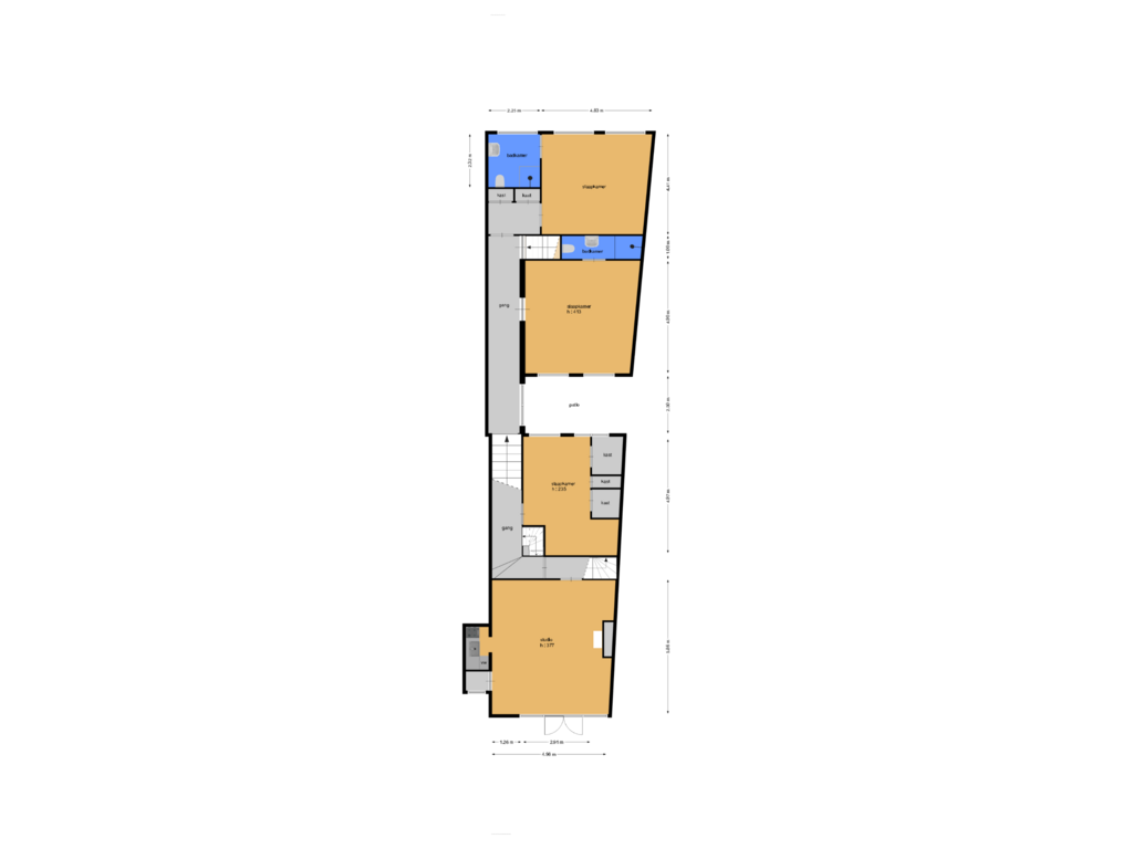 Bekijk plattegrond van 1e verdieping van Prinsenstraat 61