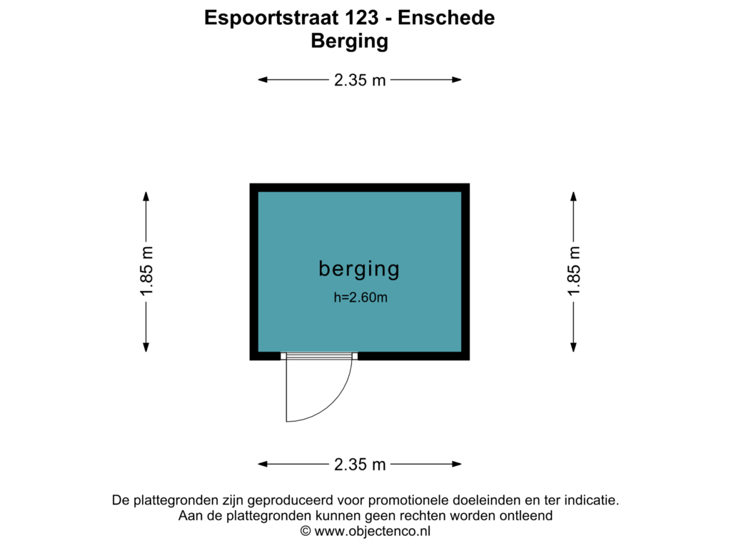 Bekijk plattegrond van BERGING van Espoortstraat 123