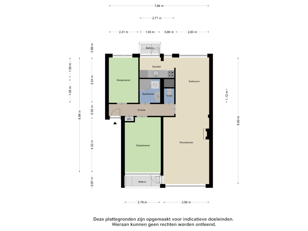 Bekijk plattegrond van Appartement van President Jan Lelsstraat 39