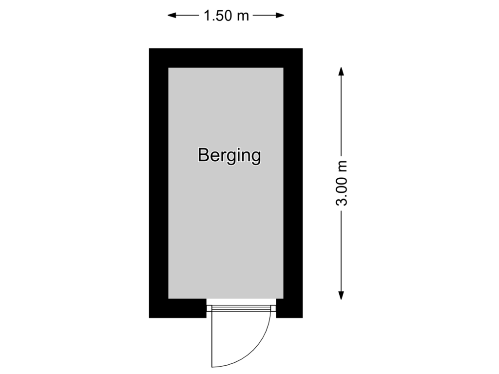 Bekijk plattegrond van Berging van Reigersweide 144