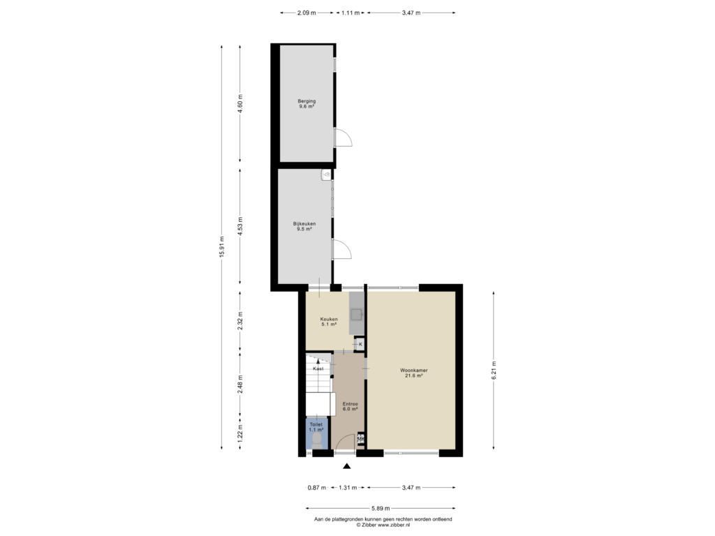 Bekijk plattegrond van Begane Grond van Violenstraat 15