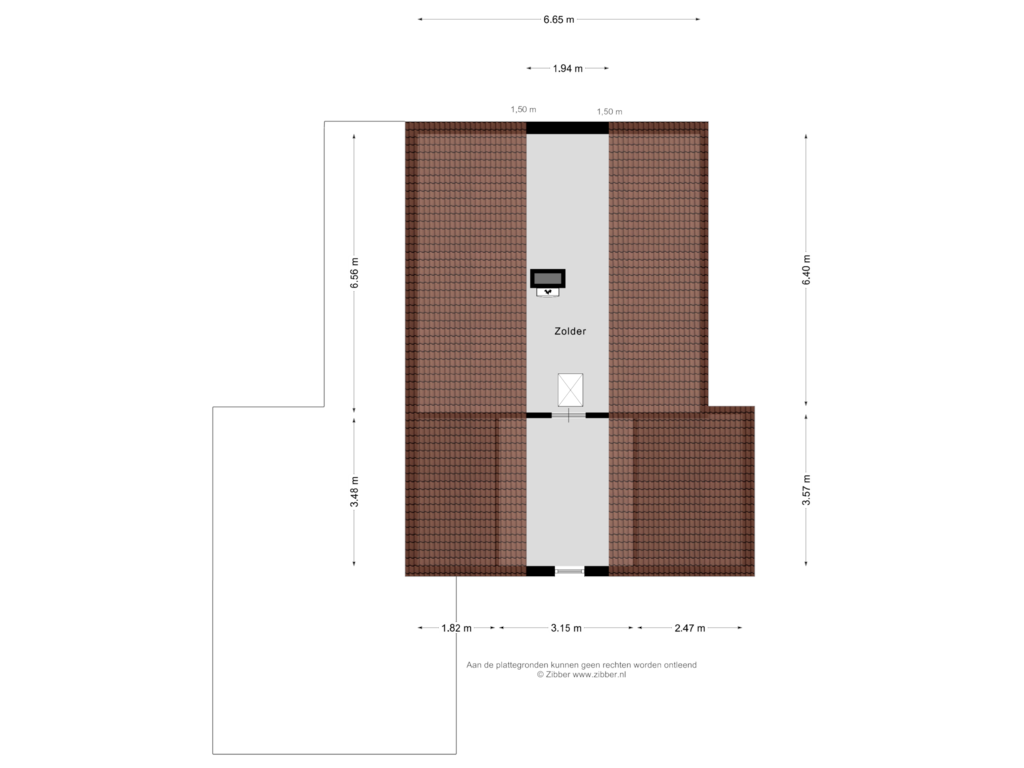 Bekijk plattegrond van Zolder van Witteveenstraat 5