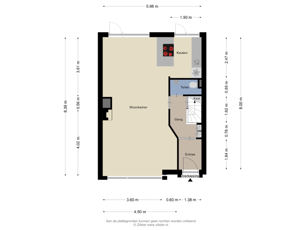 Bekijk plattegrond van Begane Grond van Parmentierlaan 50