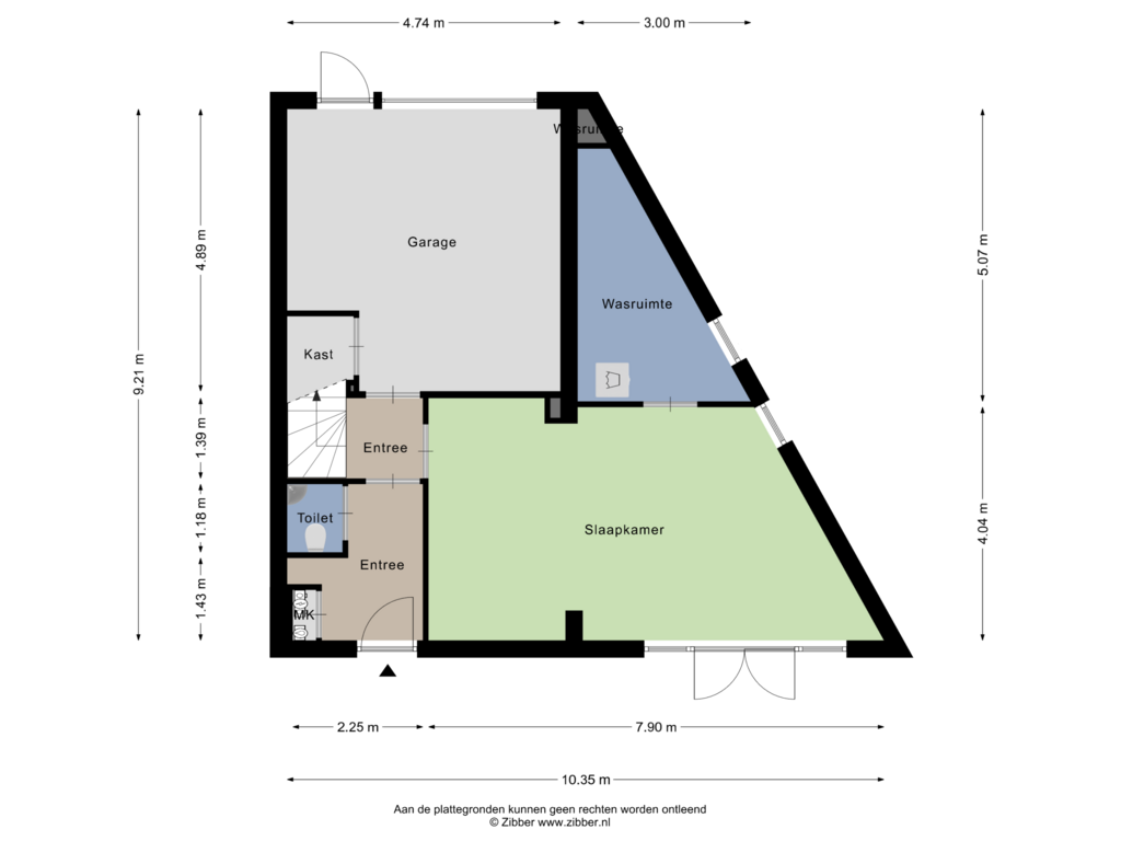 View floorplan of Begane grond of Weteringkade 100