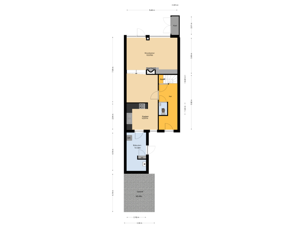 View floorplan of Begane grond of Lindestraat 20