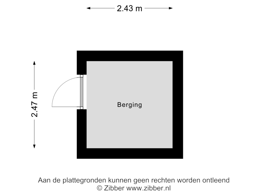 Bekijk plattegrond van Berging van Hazelaar 3