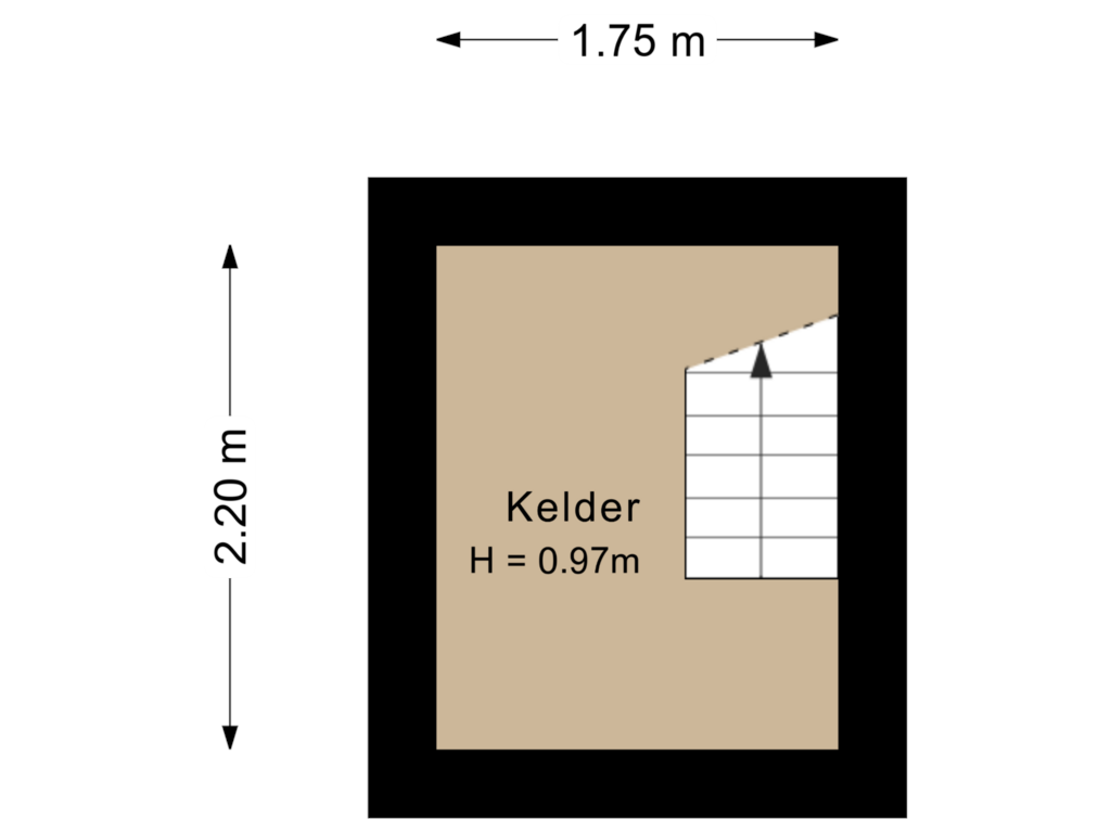 Bekijk plattegrond van Kelder van Tsjerkepaed 16