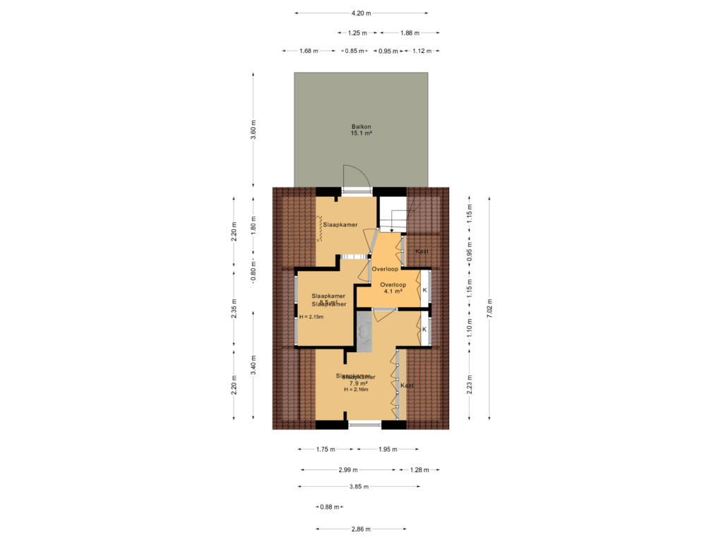 Bekijk plattegrond van 1e verdieping van Tsjerkepaed 16