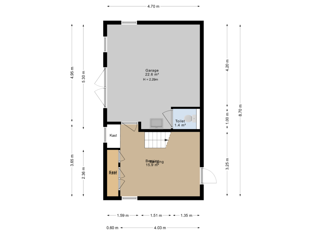 Bekijk plattegrond van Garage van Tsjerkepaed 16