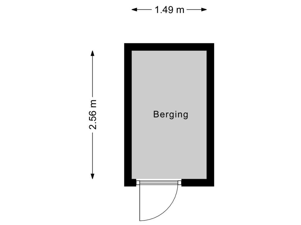 View floorplan of Berging of Dirk Schäferstraat 49-1