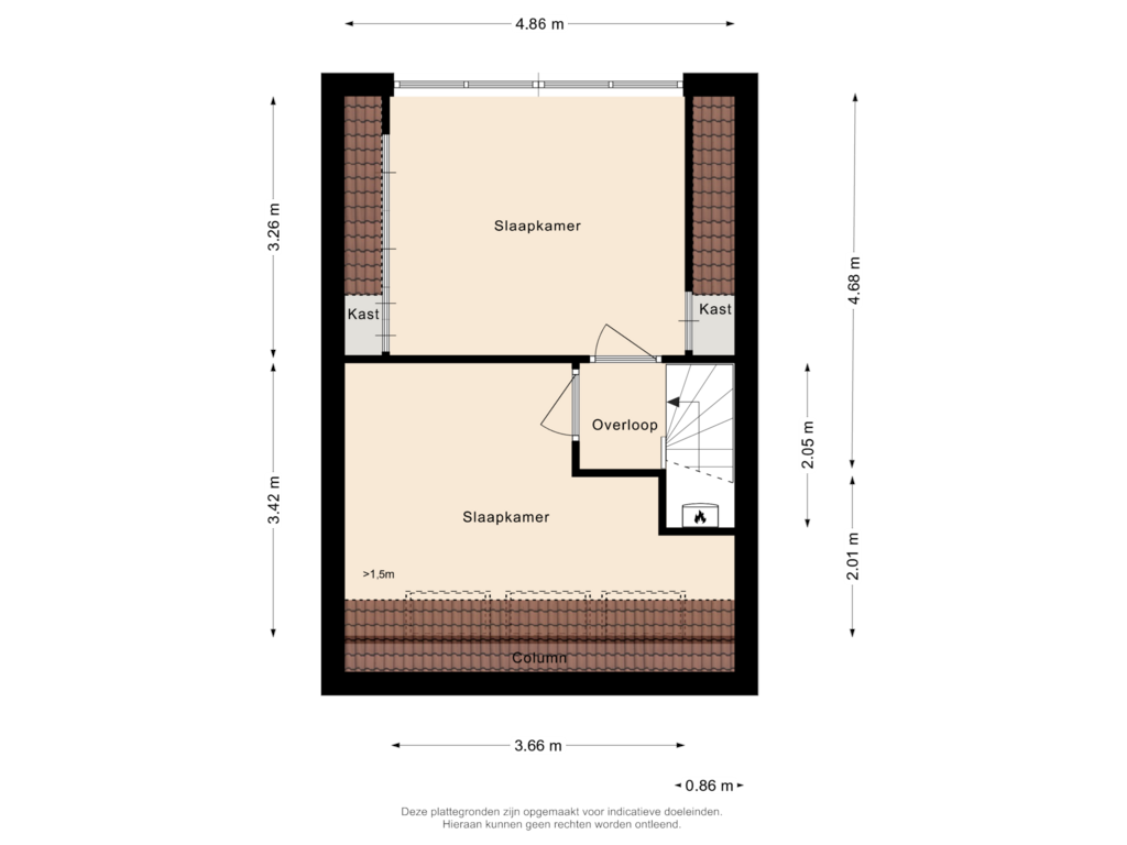 Bekijk plattegrond van Tweede verdieping van Martinus Nijhoffstraat 5