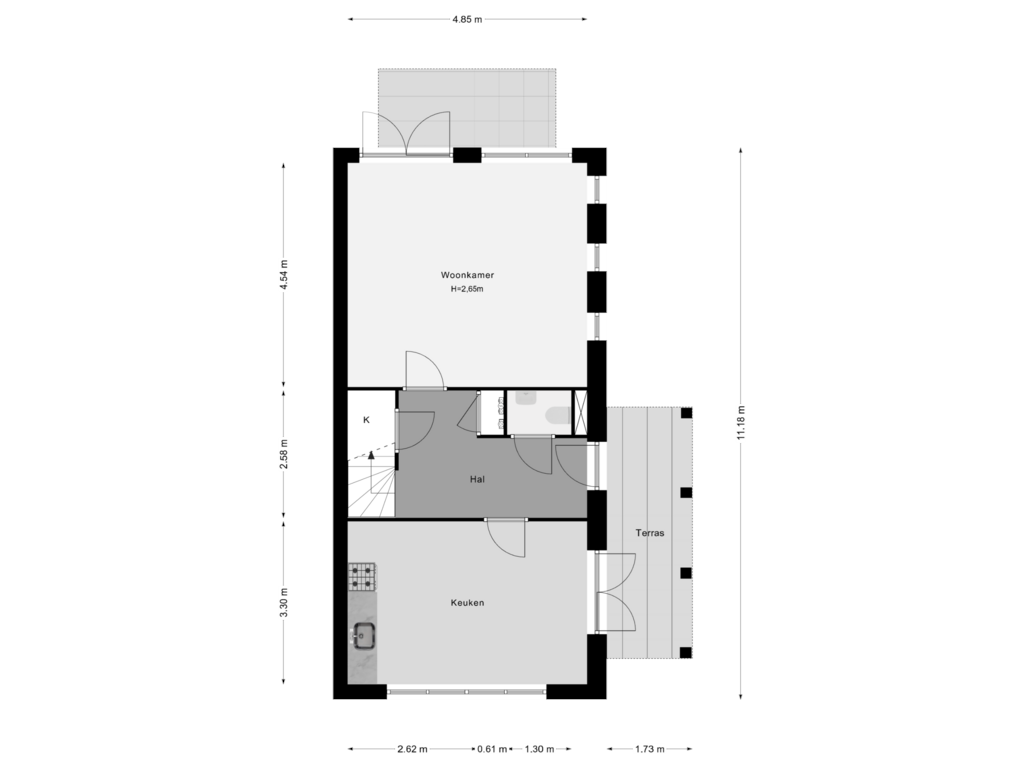 Bekijk plattegrond van Begane Grond van Catharina Roodzantpad 2