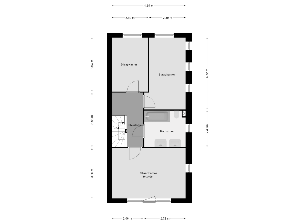 Bekijk plattegrond van 1e Verdieping van Catharina Roodzantpad 2