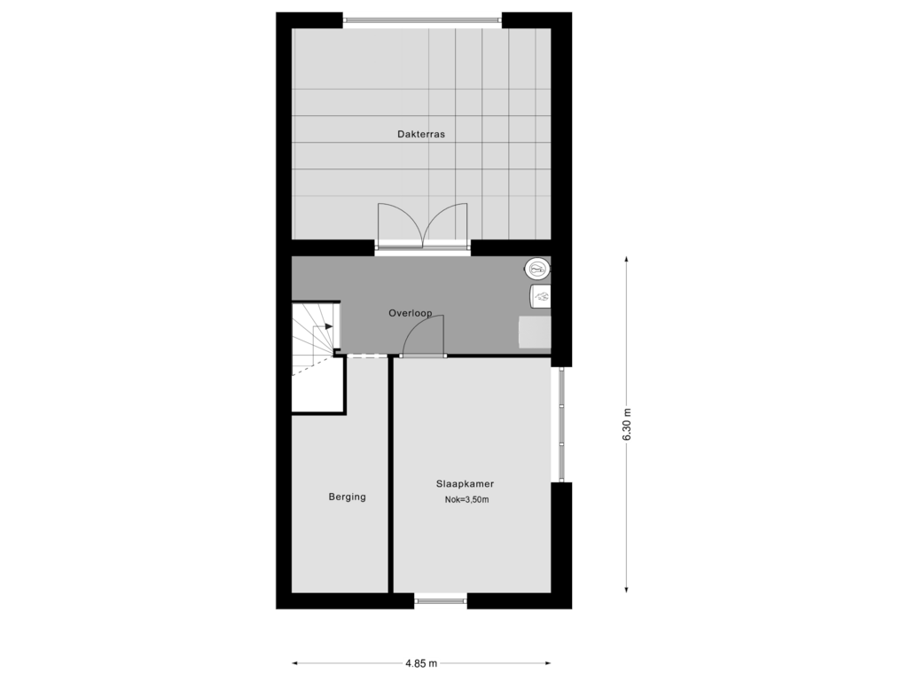 Bekijk plattegrond van 2e Verdieping van Catharina Roodzantpad 2