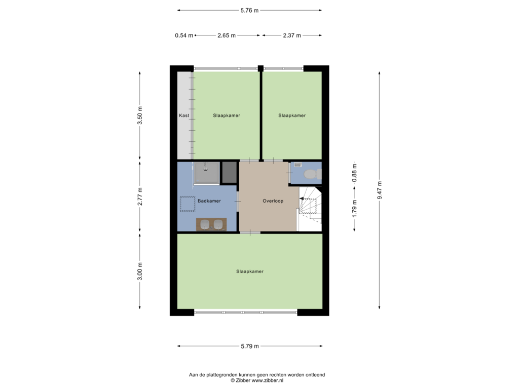 Bekijk plattegrond van Eerste Verdieping van Kraaijenberg 9114