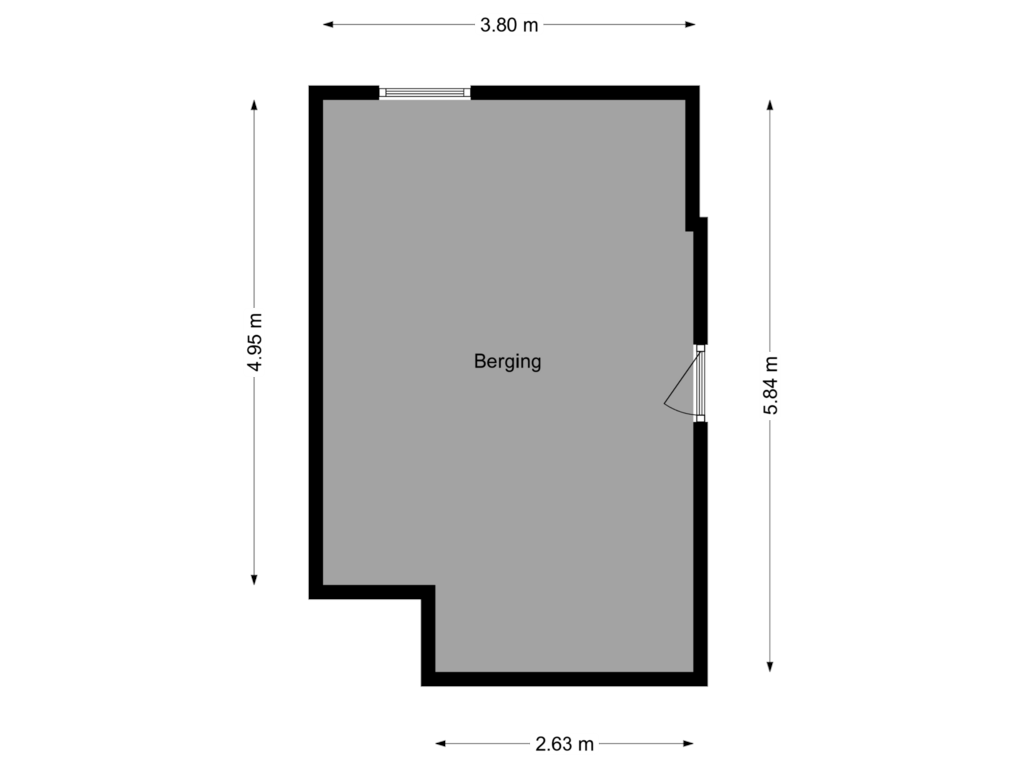 View floorplan of Berging of Keizersgracht 454-2