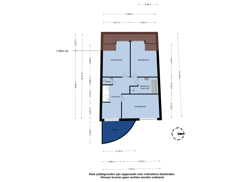 Bekijk plattegrond van 1e verdieping van Polonaisestraat 34