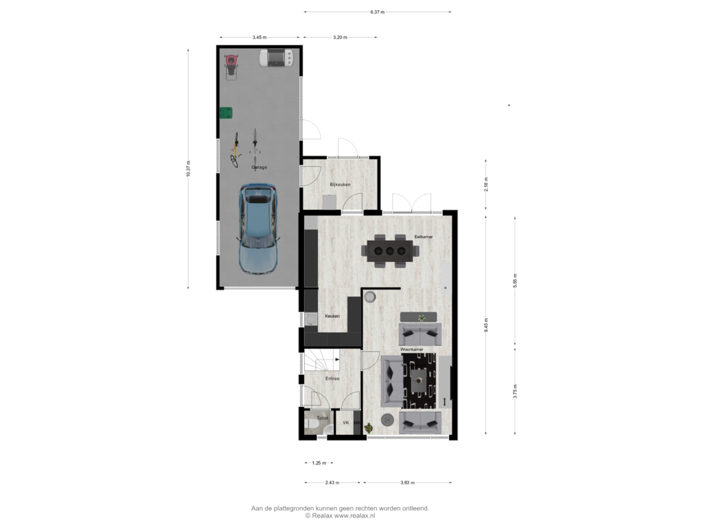 Bekijk plattegrond van Begane grond van Wielewaalstraat 9