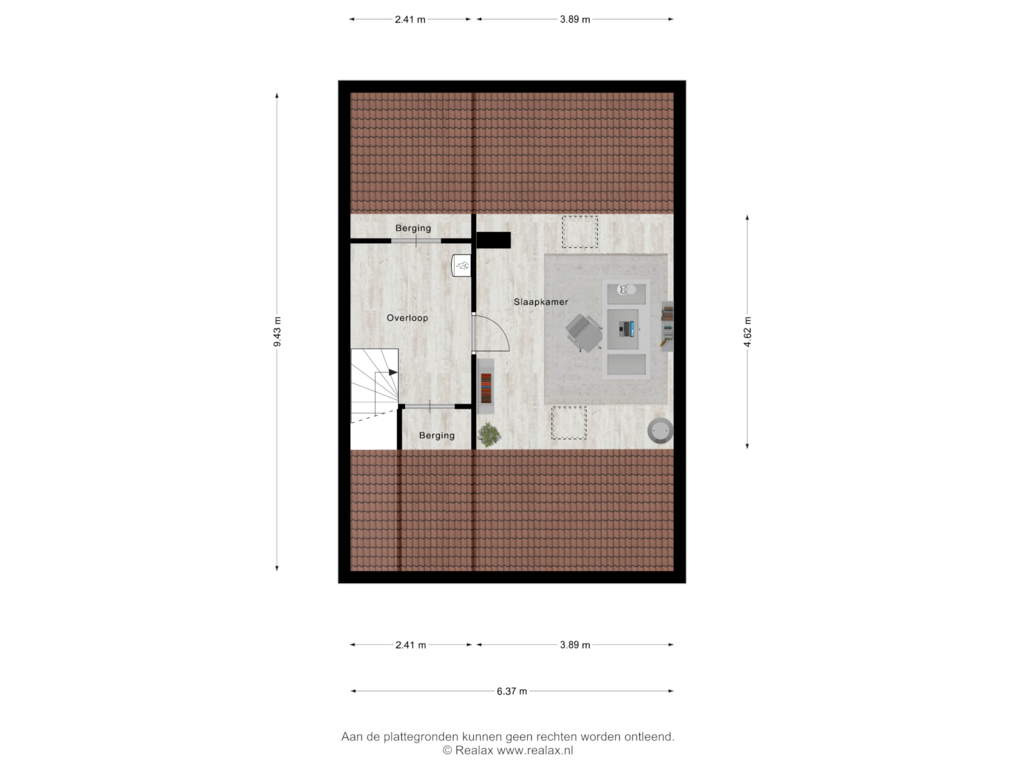 Bekijk plattegrond van Verdieping 2 van Wielewaalstraat 9