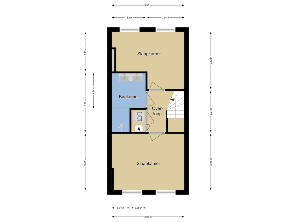 Bekijk plattegrond van 2e verdieping van Sweersstraat 21