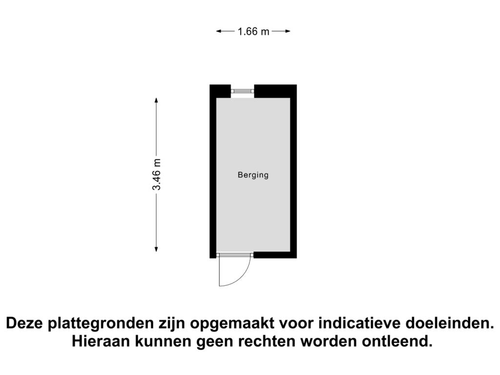 View floorplan of Berging of Rozemarijnstraat 55