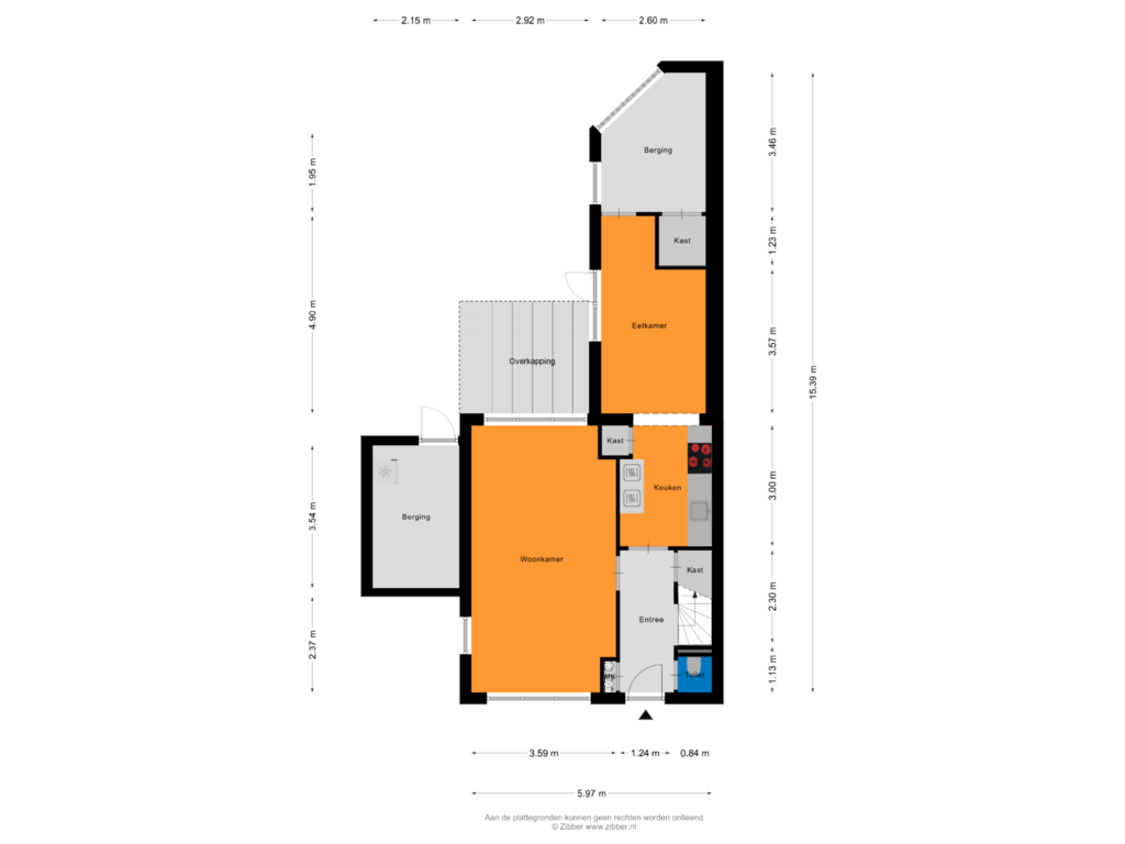 Bekijk plattegrond van Begane grond van Hazelaarstraat 12