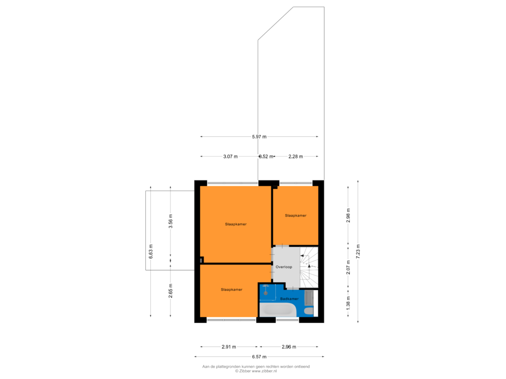 Bekijk plattegrond van Eerste verdieping van Hazelaarstraat 12