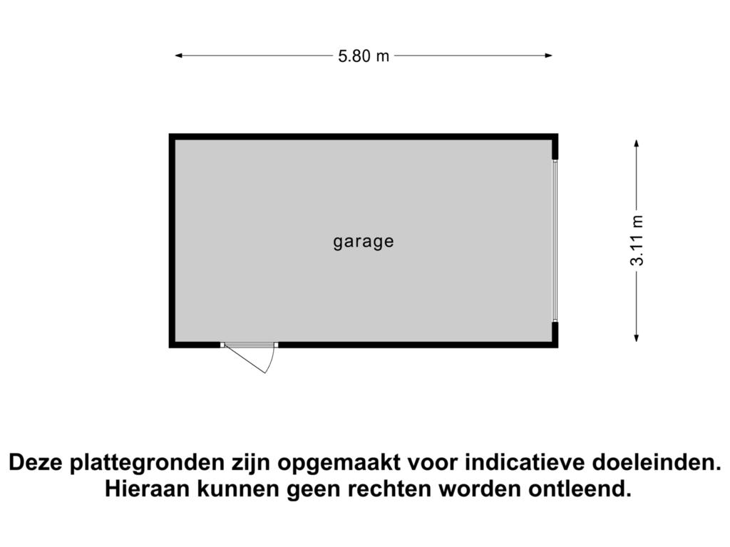 View floorplan of Garage of Brusselsestraat 20